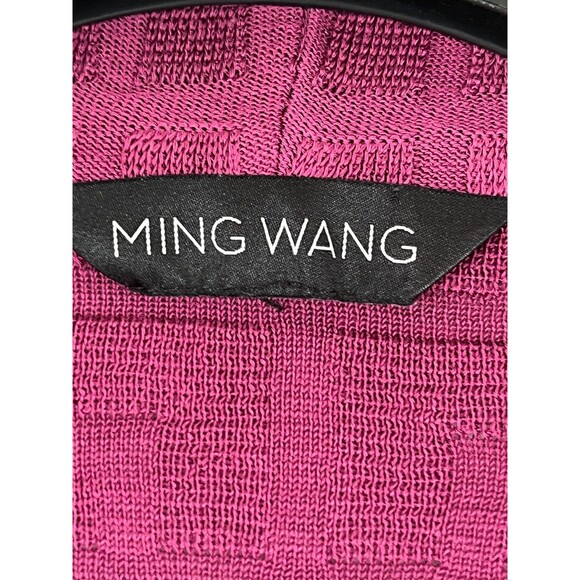 Ming Wang Cardigan Size 2X Mulberry Purple Black Funky Artsy Abstract Colorful - Picture 4 of 8